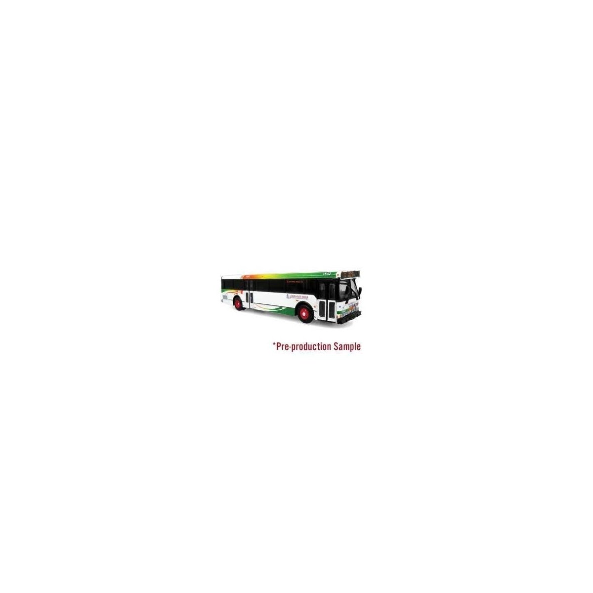 Orion V Transit Bus - Assembled -- Golden Gate (white, green, red), HO, Iconic Replicas 870512