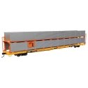 89′ Flatcar w/Bi-Level Shielded Auto Rack - Ready to Run -- Illinois Central Gulf Rack / Trailer, HO, WalthersMainline 8115