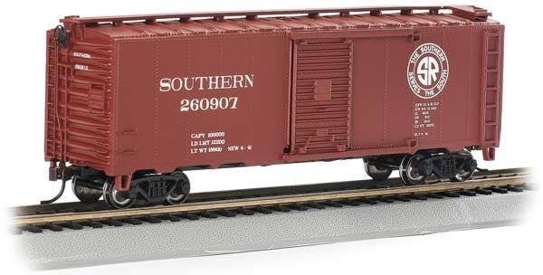 Pullman-Standard PS-1 40′ Steel Boxcar - Ready to Run - Silver Series(R) -- Southern Railway, HO, Bachmann Industries 16013