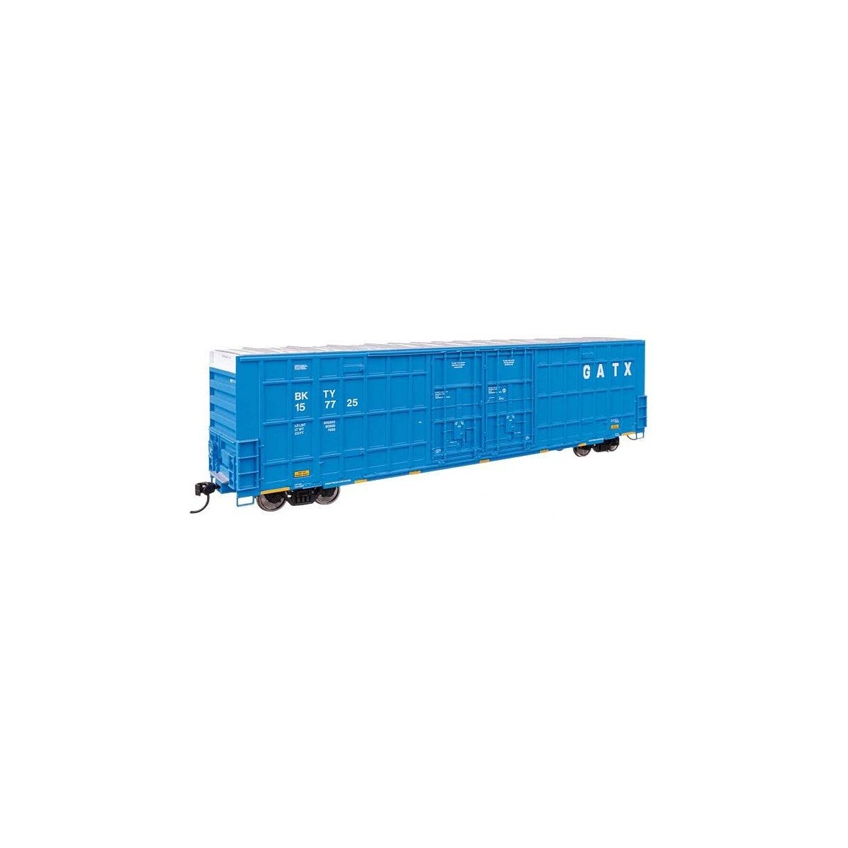 60′ High Cube Plate F Horizontal Post Boxcar - Ready to Run -- GATX Leasing BKTY 157725 (blue, w, HO, WalthersMainline 3102