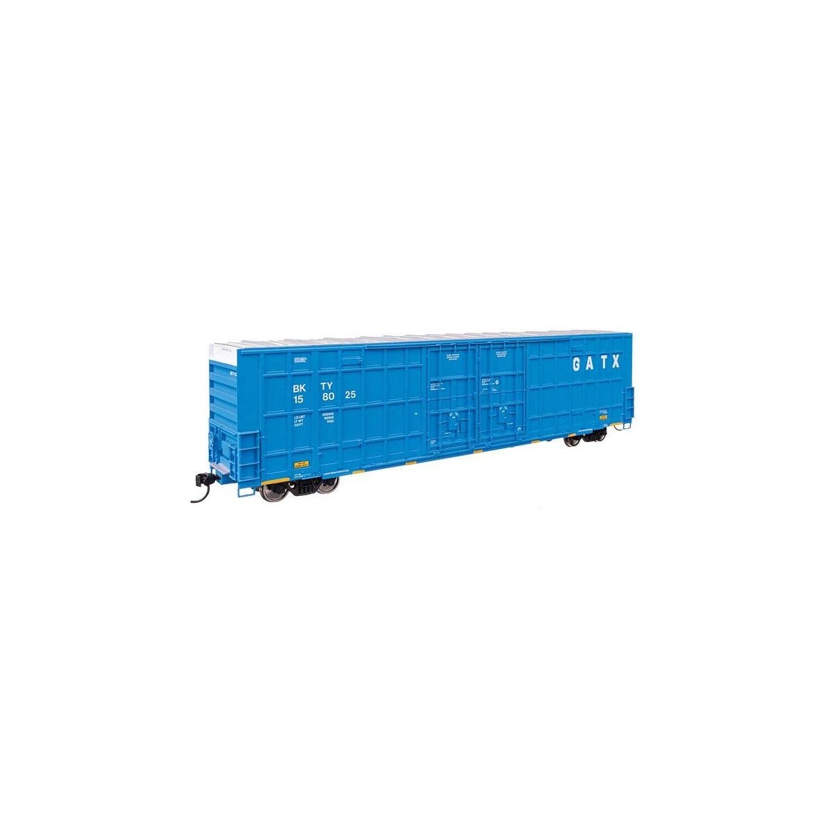 60′ High Cube Plate F Horizontal Post Boxcar - Ready to Run -- GATX Leasing BKTY 158025 (blue, w, HO, WalthersMainline 3104