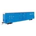 60′ High Cube Plate F Horizontal Post Boxcar - Ready to Run -- GATX Leasing LRS 141020 (blue, wh, HO, WalthersMainline 3106