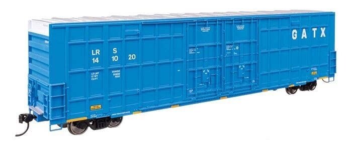 60′ High Cube Plate F Horizontal Post Boxcar - Ready to Run -- GATX Leasing LRS 141020 (blue, wh, HO, WalthersMainline 3106