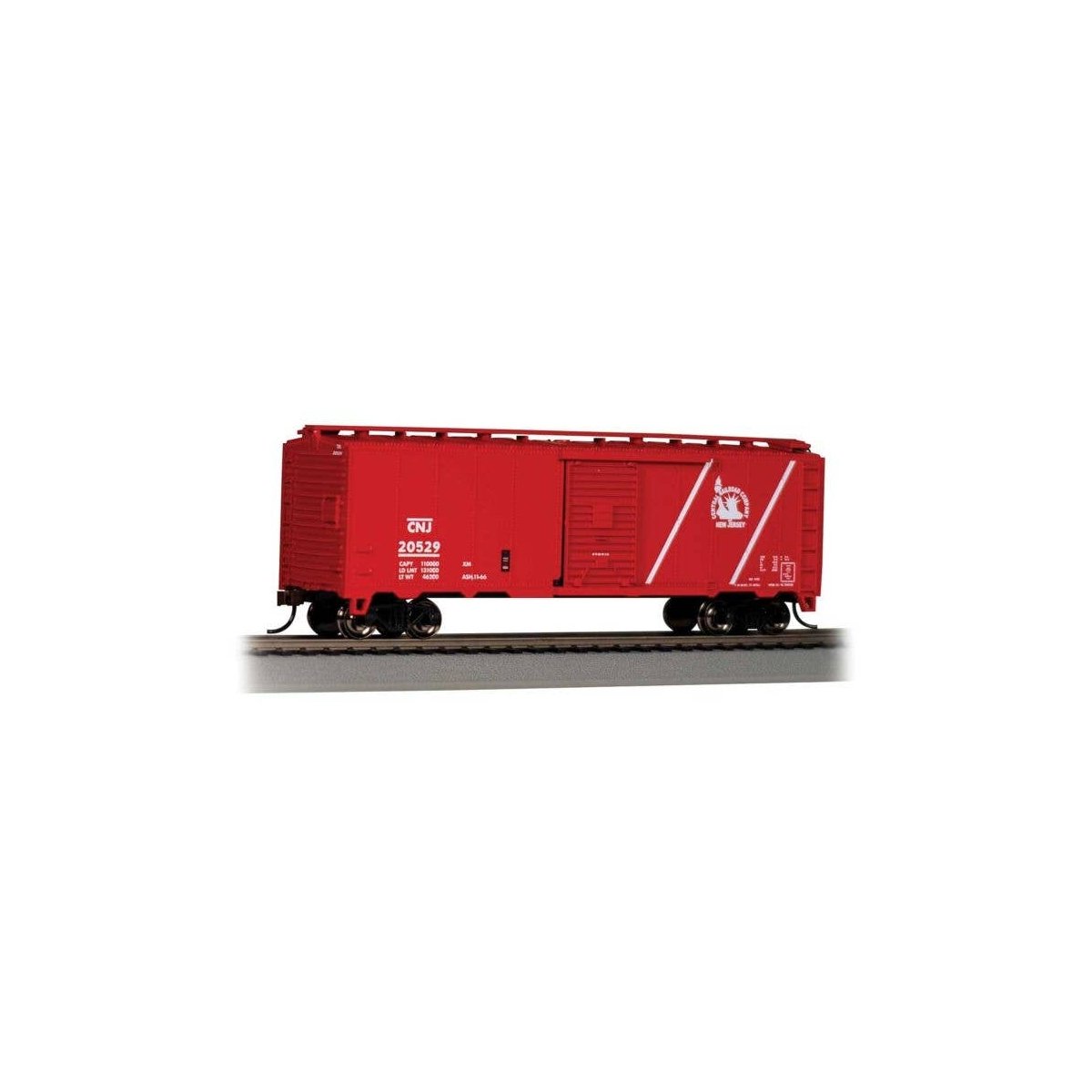 Pullman-Standard PS-1 40′ Steel Boxcar - Ready to Run - Silver Series(R) -- Central Railroad, HO, Bachmann Industries 16026