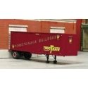 PRR 1950s 30′ Single-Axle Piggyback Trailer - Resin Kit -- With TrucTrain Decals, HO, SYLVAN SCALE MODELS T0261