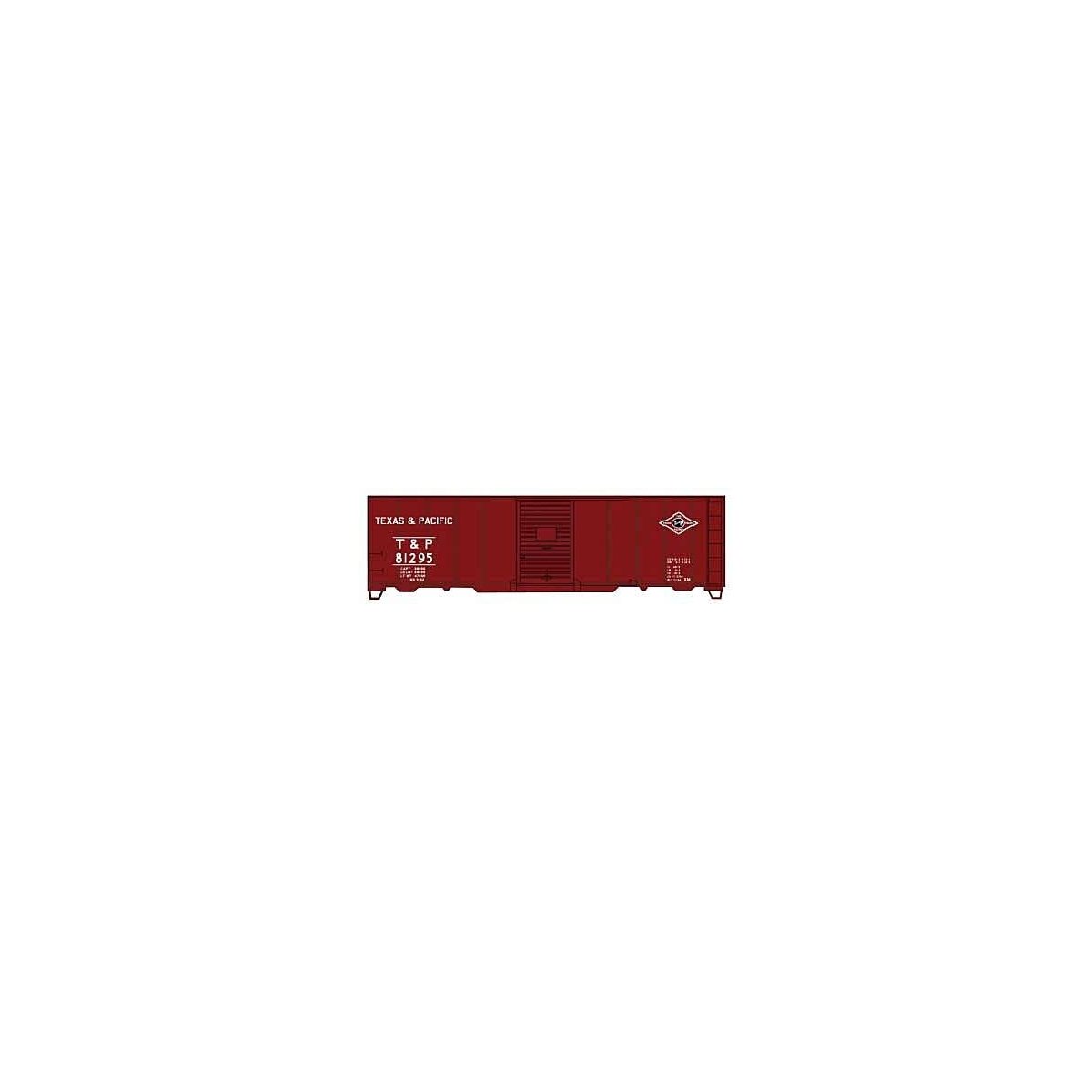 AAR 40′ Single-Door Steel Boxcar - Kit -- Texas & Pacific 81295 (Boxcar Red, T&P Diamond Logo), HO, Accurail Inc 3563