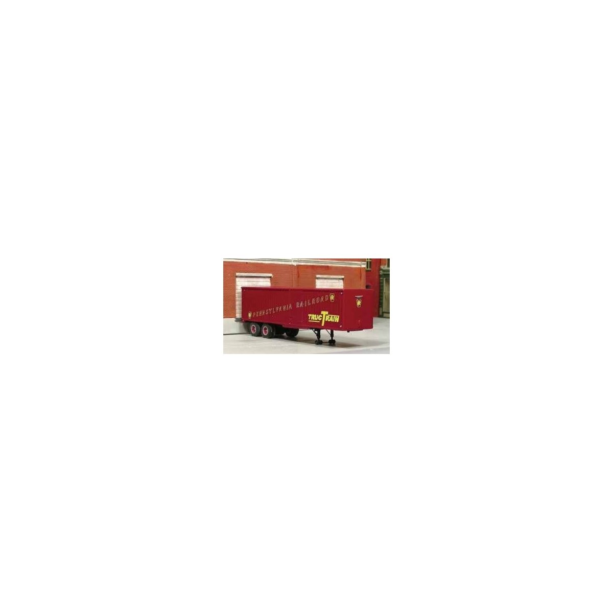 PRR 1950s 30′ Tandem-Axle Piggyback Trailer - Resin Kit -- With TrucTrain Decals, HO, SYLVAN SCALE MODELS T0271