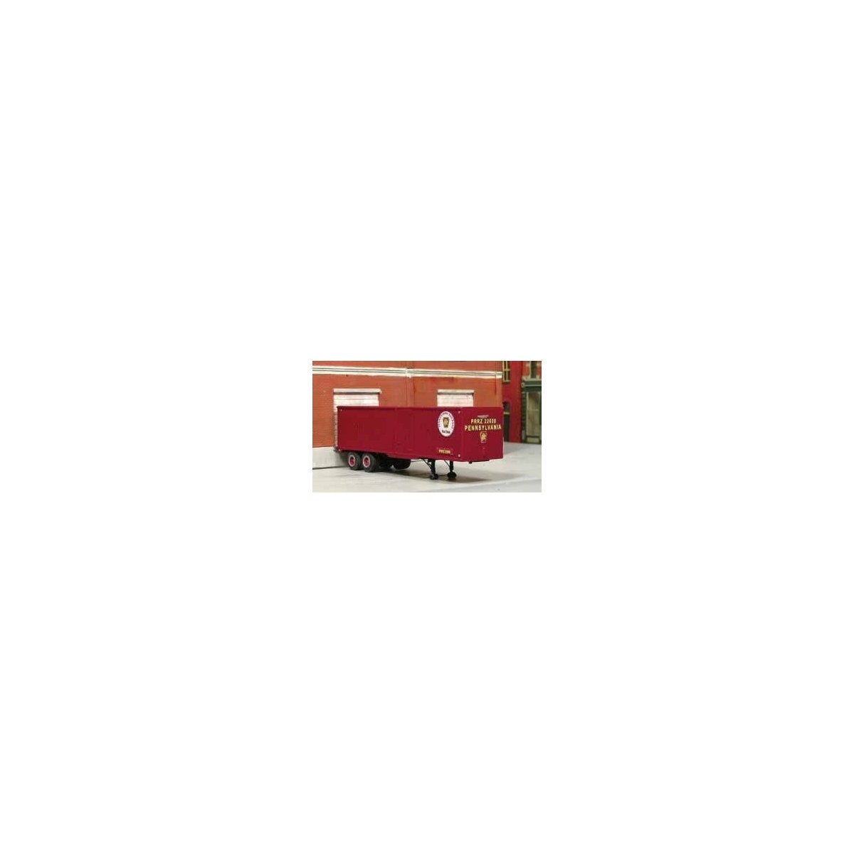 PRR 1950s 30′ Tandem-Axle Piggyback Trailer - Resin Kit -- With Circular White Logo Decals, HO, SYLVAN SCALE MODELS T0272