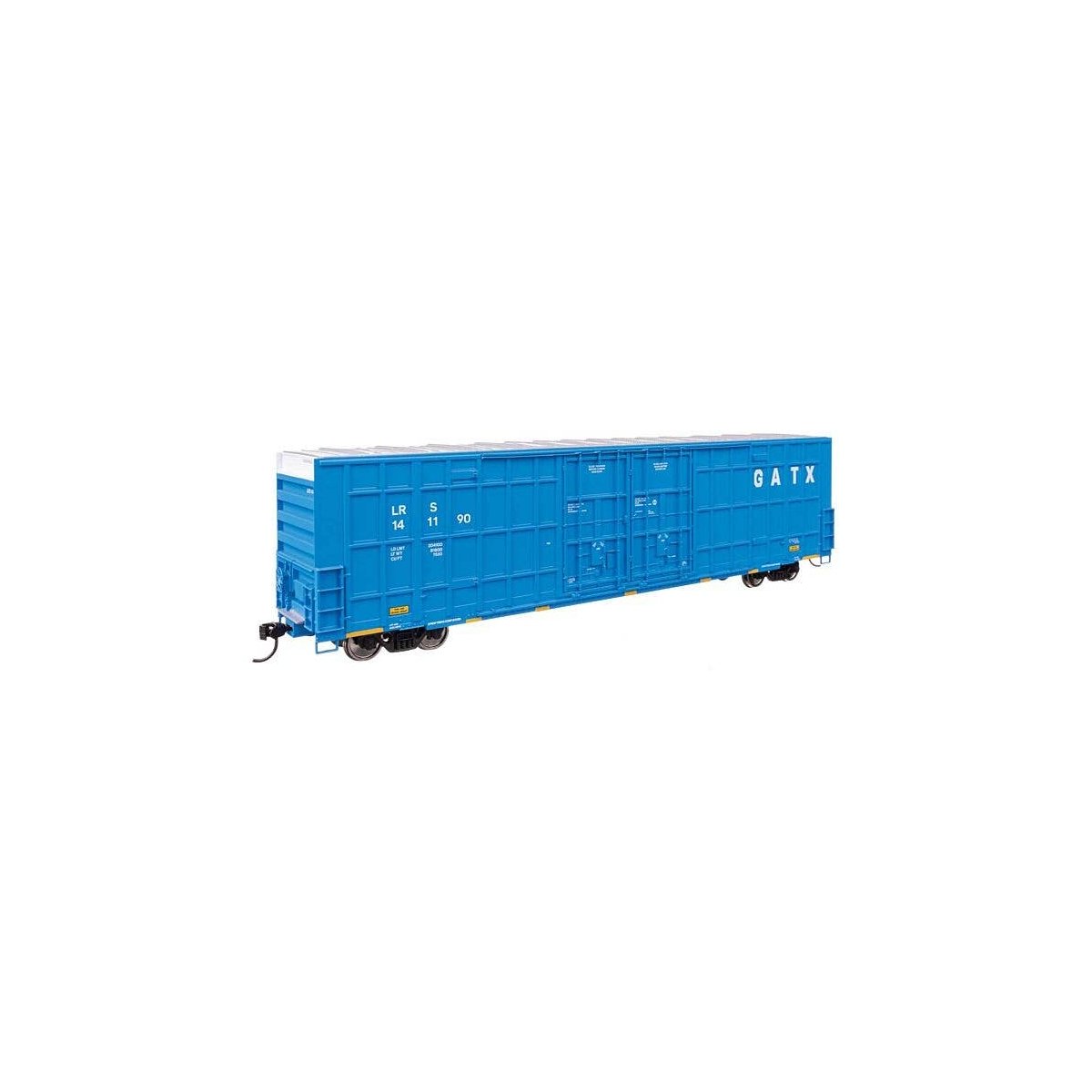 60′ High Cube Plate F Horizontal Post Boxcar - Ready to Run -- GATX Leasing LRS 141190 (blue, wh, HO, WalthersMainline 3108