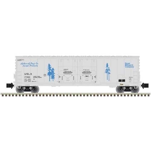 Evans 53′ Double Plug-Door Boxcar - Master(R) -- Bend Millwork USLX 17060 (gray, blue, Z, Atlas Model Railroad Co. 75000024