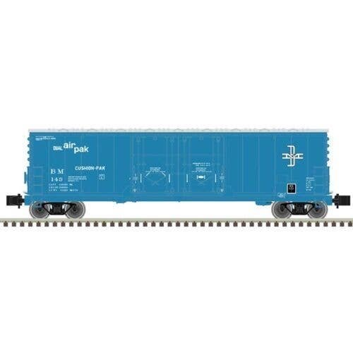 Evans 53′ Double Plug-Door Boxcar - Master(R) -- Boston & Maine 143 (blue, McGinnis L, Z, Atlas Model Railroad Co. 75000018