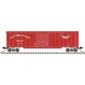 50′ Single-Door Boxcar - Ready to Run -- Gulf, Mobile & Ohio 9272 (red, Wings Logo), N, Trainman 50006915