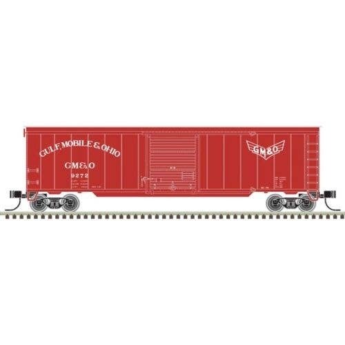 50′ Single-Door Boxcar - Ready to Run -- Gulf, Mobile & Ohio 9272 (red, Wings Logo), N, Trainman 50006915
