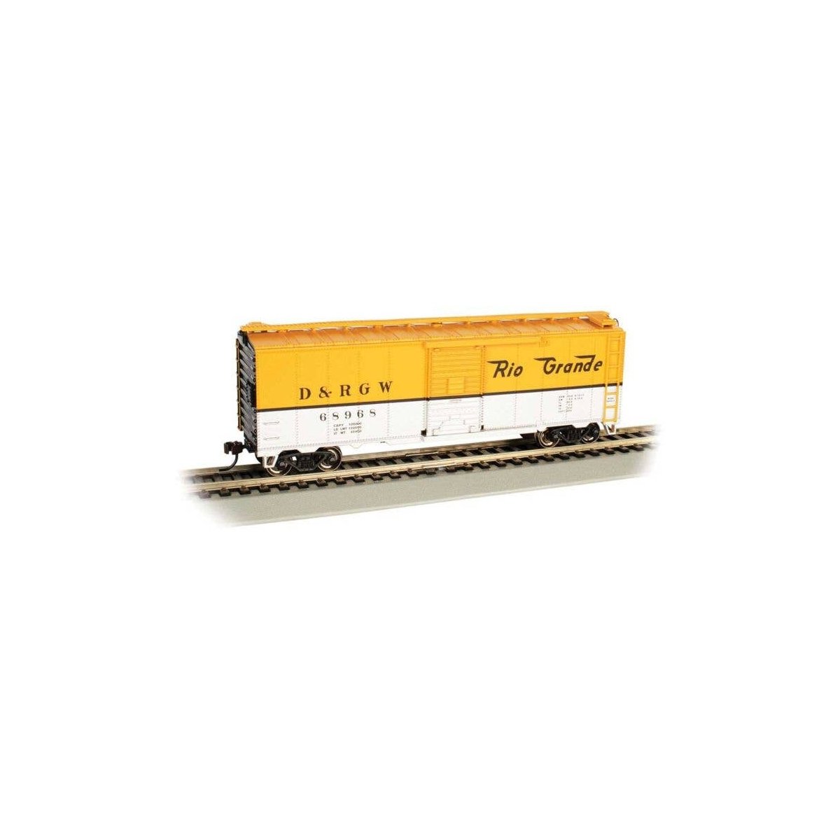 Pullman-Standard PS-1 40′ Steel Boxcar - Ready to Run - Silver Series(R) -- Denver & Rio Gra, HO, Bachmann Industries 16006
