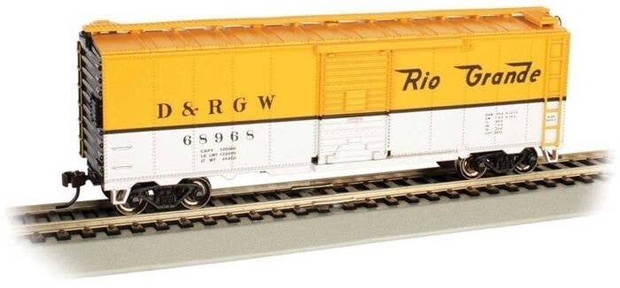 Pullman-Standard PS-1 40′ Steel Boxcar - Ready to Run - Silver Series(R) -- Denver & Rio Gra, HO, Bachmann Industries 16006