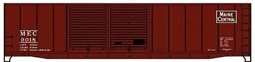 AAR 50′ Riveted-Side Double-Door Boxcar - Kit -- Maine Central 9018 (Boxcar Red, Rectangular Logo), HO, Accurail Inc 5243