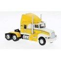 1984 Kenworth T600 Sleeper-Cab Tractor Only - Assembled -- Yellow, White, HO, Brekina Automodelle 85927