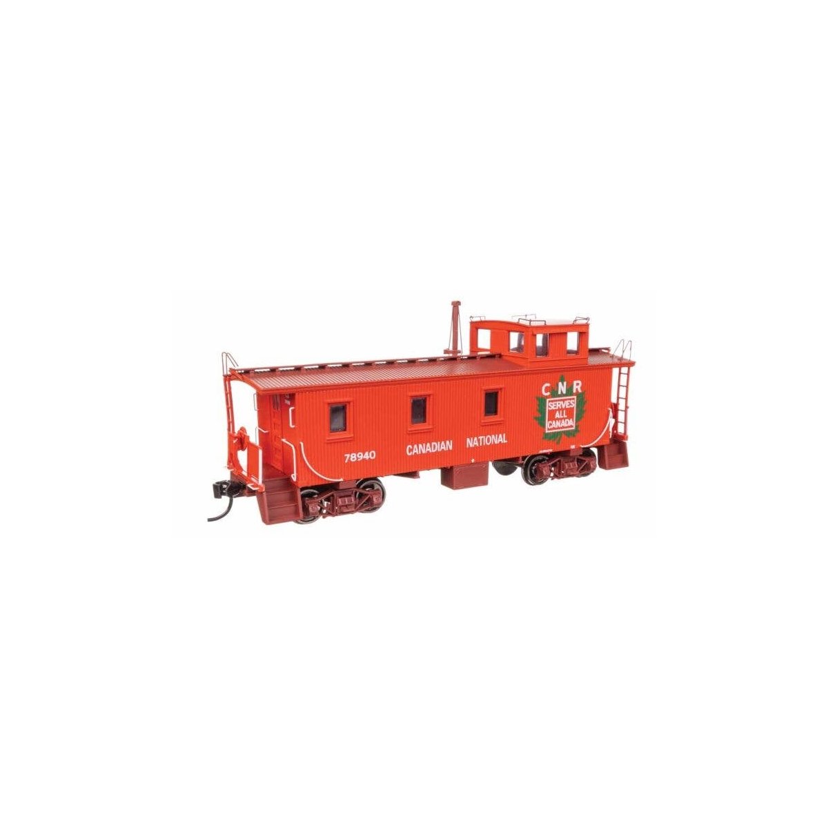 30′ GTW Style Wood Caboose with Offset Coupola - Ready To Run -- Canadian National 78940, HO, WalthersProto 103257