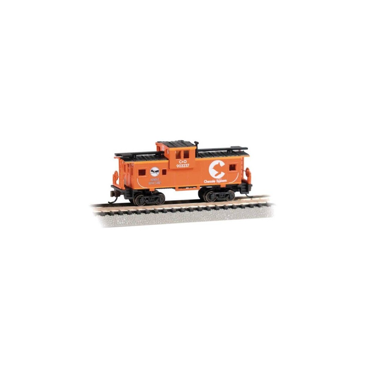 36′ Wide-Vision Caboose - Ready to Run - Silver Series(R) -- Chessie System C&O 903237 (orang, N, Bachmann Industries 70758