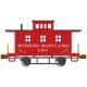 Old-Time Wood Bobber Caboose - Ready to Run -- Western Maryland 1200 (red, black), N, Bachmann Industries 15755