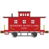 Old-Time Wood Bobber Caboose - Ready to Run -- Western Maryland 1200 (red, black), N, Bachmann Industries 15755
