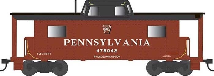 PRR Class N8 Steel Center-Cupola Cabin Car (Caboose) - Ready to Run -- Pennsylvania Rai, HO, Bowser Manufacturing Co. 43421