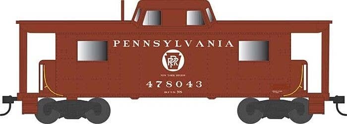 PRR Class N8 Steel Center-Cupola Cabin Car (Caboose) - Ready to Run -- Pennsylvania Rai, HO, Bowser Manufacturing Co. 43422