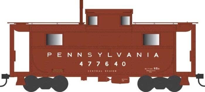 PRR Class N5 Steel Cabin Car (Caboose) - Ready to Run -- Pennsylvania Railroad 477651 (, HO, Bowser Manufacturing Co. 43372