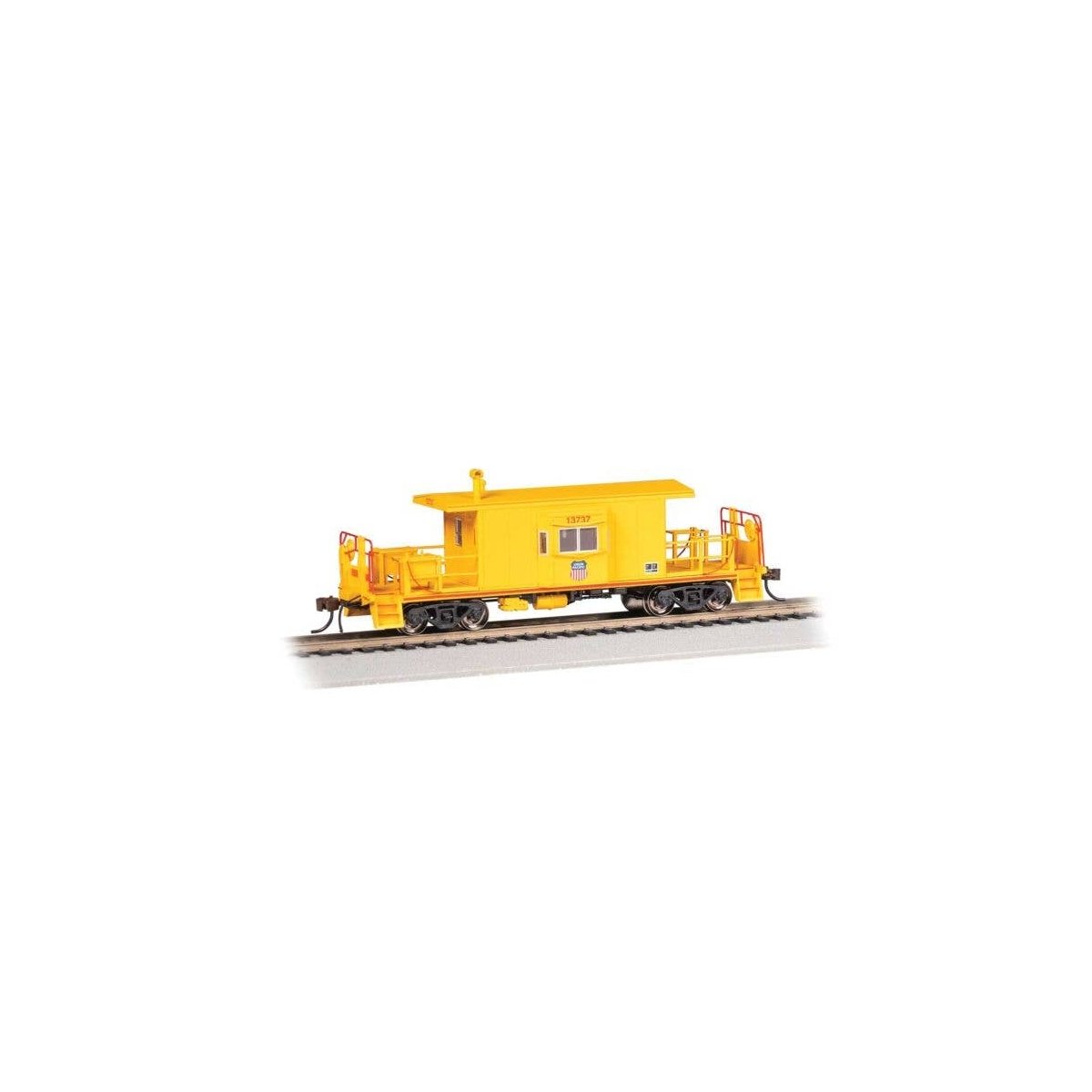 Transfer Caboose - Ready to Run -- Union Pacific 13737 (Armour Yellow, red), HO, Bachmann Industries 76404
