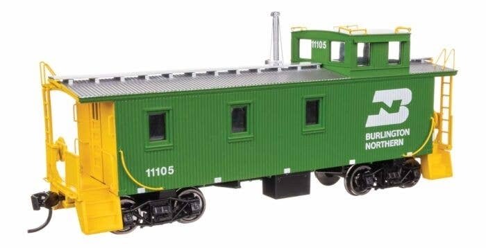 30′ GTW Style Wood Caboose with Offset Coupola - Ready To Run -- Burlington Northern 11105, HO, WalthersProto 103255