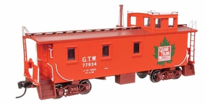 30′ GTW Style Wood Caboose with Offset Coupola - Ready To Run -- Grand Trunk Western (Early) 7793, HO, WalthersProto 103261