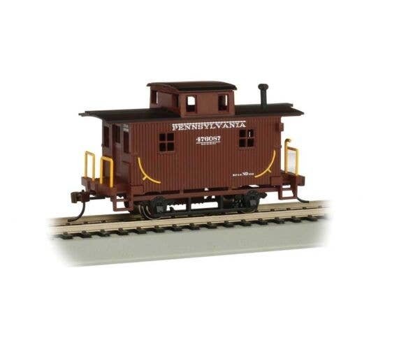 Wood 4-Wheel Bobber Caboose - Ready to Run - Silver Series(R) -- Pennsylvania Railroad 47608, HO, Bachmann Industries 18402