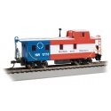 Slanted Offset-Cupola Caboose - Ready to Run -- Norfolk & Western 1776 (Bicentennial Scheme , HO, Bachmann Industries 14006