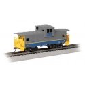 36′ Wide-Vision Caboose - Ready to Run - Silver Series¨ -- CSX 903282 (gray, blue, yellow), HO, Bachmann Industries 17722