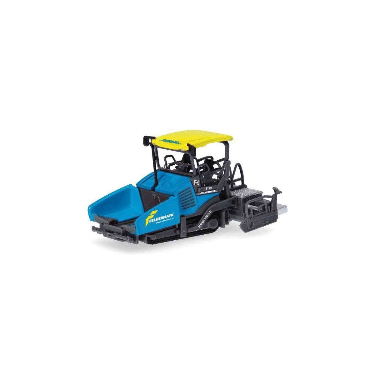 Vogele 1803-3i Paver - Assembled -- Felbermayr (blue, yellow), HO, Herpa Models 317894