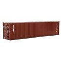 40′ Hi-Cube Corrugated-Side Container - Assembled -- TEX (brown, white), HO, Walthers SceneMaster 8266