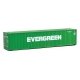 45′ CIMC Container - Assembled -- Evergreen (green, white), HO, Walthers SceneMaster 8554