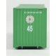 45′ CIMC Container - Assembled -- Evergreen (green, white), HO, Walthers SceneMaster 8554