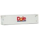 40′ Hi-Cube Smooth-Side Reefer Container - Assembled -- Dole (white, red, blue), HO, Walthers SceneMaster 8359