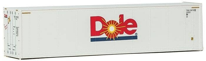 40′ Hi-Cube Smooth-Side Reefer Container - Assembled -- Dole (white, red, blue), HO, Walthers SceneMaster 8359