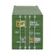 53′ Singamas Corrugated Side Container - Ready to Run -- EMP (green, yellow), HO, Walthers SceneMaster 8503