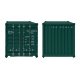 20′ Corrugated Container - Assembled -- China Shipping (green, white Billboard Lettering), HO, Walthers SceneMaster 8056