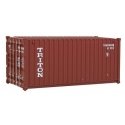 20′ Corrugated Container - Assembled -- Triton (brown, white), HO, Walthers SceneMaster 8053