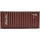 20′ Corrugated Container - Assembled -- Triton (brown, white), HO, Walthers SceneMaster 8053