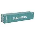 40′ Corrugated Container - Assembled -- China Shipping (green, white), HO, Walthers SceneMaster 8151