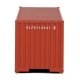 40′ Corrugated Container - Assembled -- K-Line (red, white), HO, Walthers SceneMaster 8153