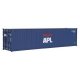 40′ Hi Cube Corrugated Side Container - Assembled -- American President Lines (Eagle Logo), HO, Walthers SceneMaster 8251