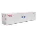 40′ Hi-Cube Smooth-Side Reefer Container - Assembled -- Mitsui Overseas Lines - SEACO/MOL (w, HO, Walthers SceneMaster 8365