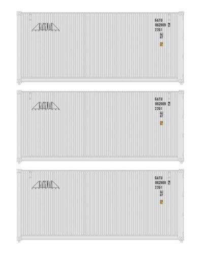 20′ Fully Corrugated Container - 3-Pack -- Gateway, HO, Walthers SceneMaster 18051