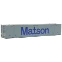 53′ Singamas Corrugated-Side Container - Ready to Run -- Matson (gray, blue), HO, Walthers SceneMaster 8516